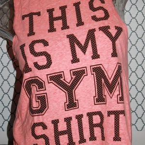 Heathered Pink Gym Tank Shirt